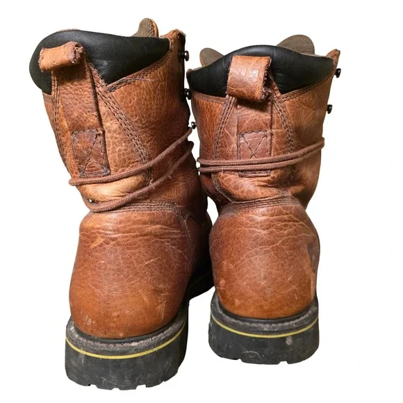 Timberland PRO Titan Safety Toe Brown Leather Work Boots 12W 99524 Smartwool Men